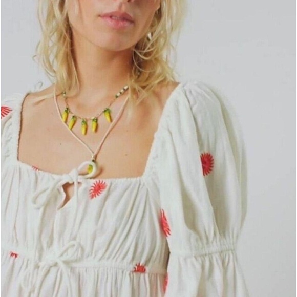 NWT Free People Emory Embroidered Midi Dress - Picture 2 of 5